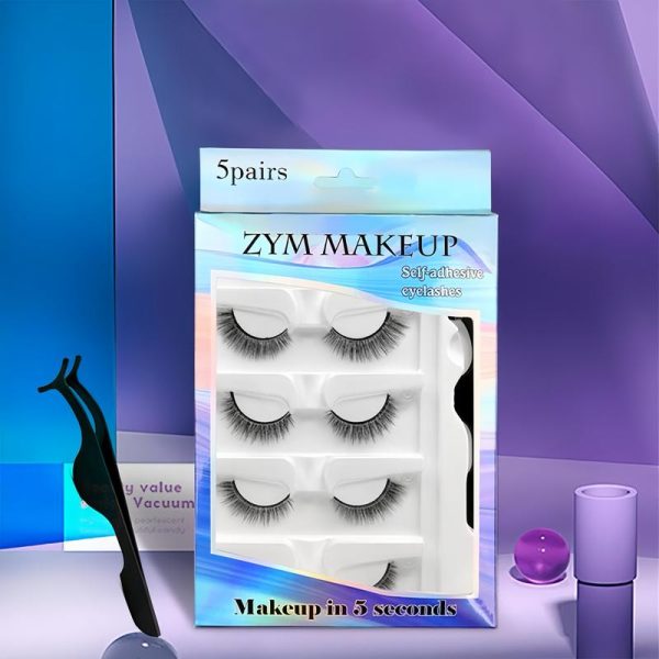 Five Pairs of Tapered Natural Soft False Eyelashes for Q...