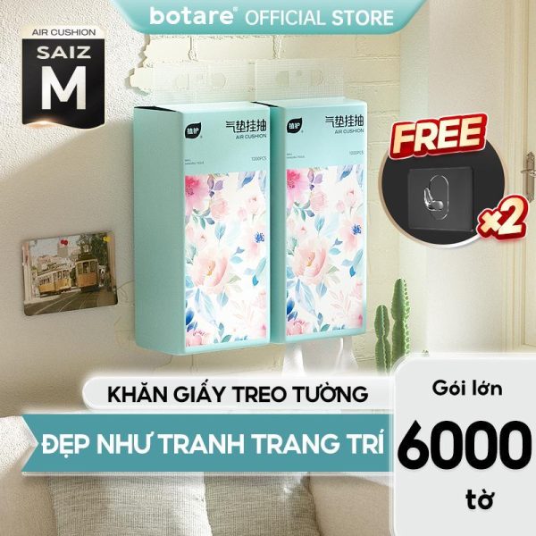 【6 bịch】Botare khăn giấy treo tường lớn 6000 tờ